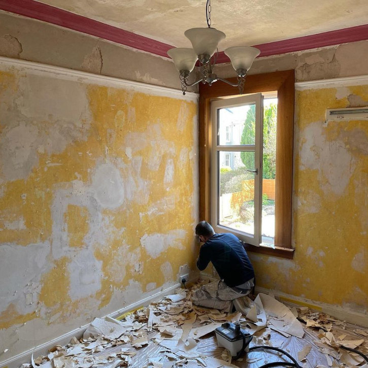 Extensive preparation work throughout the house.